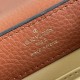 LV Capucines Mini Handbag in Taurillon Leather With Contrast Logo And Handle Embroidery Wide Strap 2 Colors 21cm
