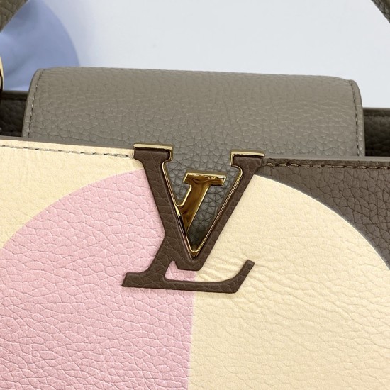 LV Capucines Handbag in Taurillon Leather With Giant Monogram Flower Pattern 3 Colors