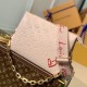 LV Coussin PM H27 Monogram Embossed Puffy Lambskin in Dragee Light Pink