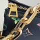 LV Coussin PM Handbag in Dark Blue Puffy Lambskin Leather With Embossed Monogram LVs And Flowers