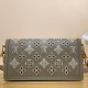 LV Dauphine East West Handbag in Calfskin Leather With Cut Out Monogram Pattern 2 Colors 24.5cm