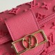 LV Dauphine Chains Wallet in Embroidered Tufted Monogram Motif Grained Calfskin