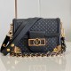 LV Dauphine In Calfskin Embossed With Nano Size Monogram Pattern 20cm 2 Colors