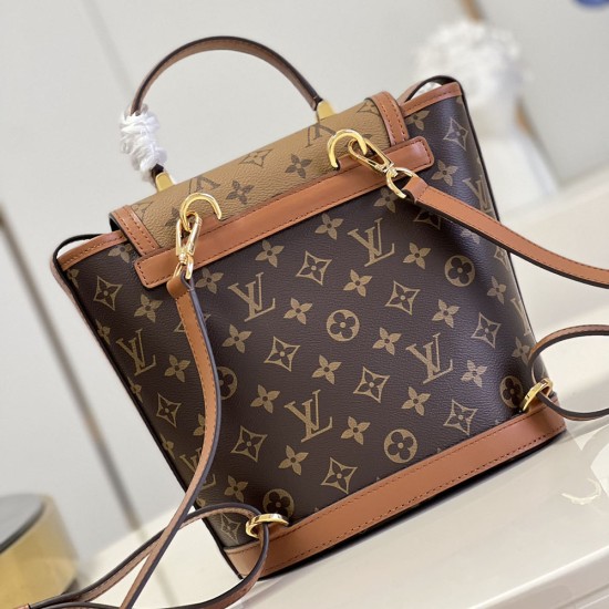 LV Dauphine Backpack in Monogram Canvas And Monogram Reverse Canvas