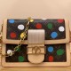LV x YK Dauphine MM In Monogram Coated Canvas With 3D Painted Dots Print 25cm