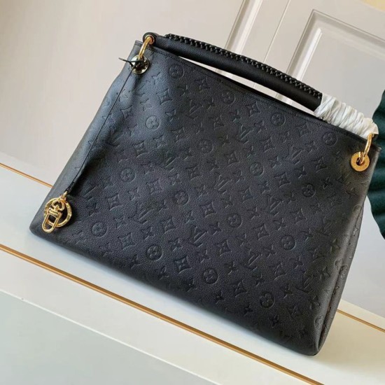 LV Artsy MM Hobo Bag in Monogram Empreinte Embossed Supple Grained Cowhide Leather With Handcrafted Handle 3 Colors
