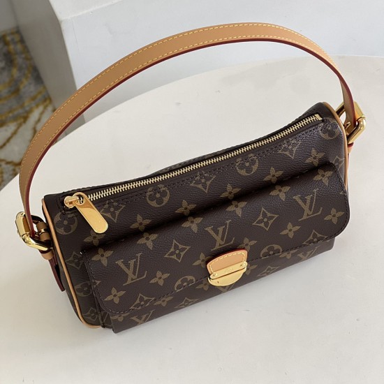 LV Vintage Hobo Bag in Monogram Canvas And Leather 27cm