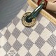 LV Artsy MM Hobo Bag in Damier Azur Coated Canvas And Natural Cowhide Leather Trims With Handcrafted Handle