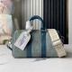 LV Keepall Bandouliere 25 In Monogram Washed Denim Canvas 25cm M22762