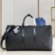 LV Keepall 50 Bandouliere Travel Bag in Emblematic Taiga Leather