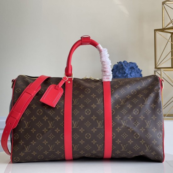 LV Keepall Bandouliere 50 in Monogram Coated Canvas 9 Colors 50cm
