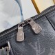 LV City Keepall Bag in Monogram Eclipse And Monogram Eclipse Reverse Coated Canvas 27cm