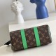 LV Keepall Bandouliere 25 in Monogram Macassar Coated Canvas with Contrast Color Trims 2 Colors