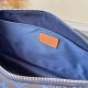 LV City Keepall Handbag In Blue Monogram Coated Canvas And Cowhide Leather 27cm