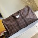 LV Keepall Bandouliere 45 / 55 Travel Bag in Damier Ebene Canvas