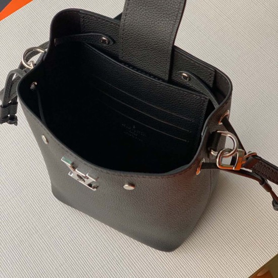  LV Nano Lockme Bucket Bag Supple Grained Calf Leather 2 Colors 13.5cm
