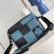 LV Trio Messenger Bag in Smooth And Grained Cowhide Leather With Damier Spray Print 2 Colors 25cm