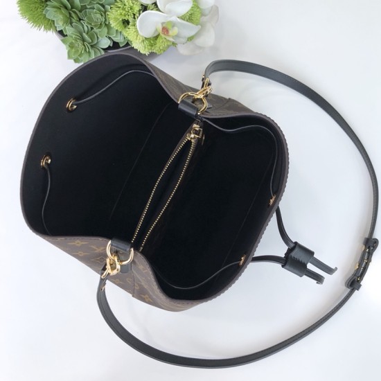  LV Luxury NeoNoe MM Handbag In Monogram Canvas and Leather 5 Colors