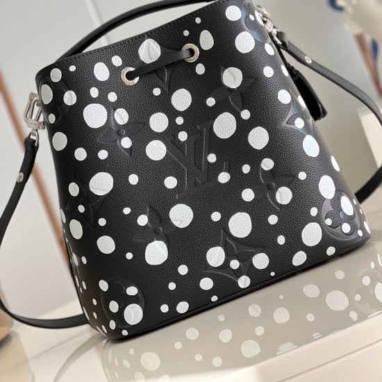 LV x YK Néonoé In Embossed Grained Monogram Empreinte Cowhide Leather With Infinity Dots Print 20cm 26cm 2 Colors