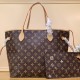 LV Neverfull MM Tote Bag In Monogram Coated Canvas With Printed Cat 32cm