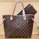 LV Neverfull MM Tote Bag In Monogram Coated Canvas With Printed Dogs 32cm