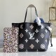 LV Neverfull MM Tote Bag In Bicolor Monogram Coated Canvas 2 Colors