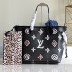 LV Neverfull MM Tote Bag In Bicolor Monogram Coated Canvas 2 Colors