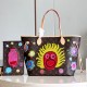 LV X YK Neverfull MM Tote Bag in Monogram Coated Canvas With Faces Print And Embroidery 31cm