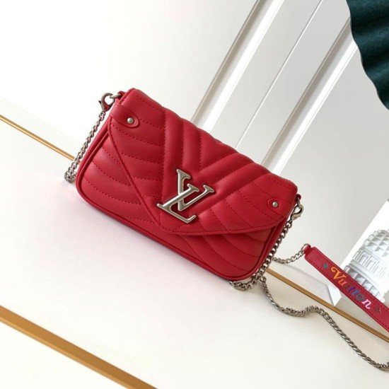 LV New Wave Chain Bag in Quilted Smooth Cowhide Leather 2 Colors