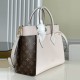 LV On My Side MM Tote Bag in Monogram Coated Canvas And Soft Calf Leather 30.5cm