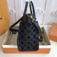LV On My Side MM Tote Bag in Grained Calfskin With Monogram Tufting 30.5cm