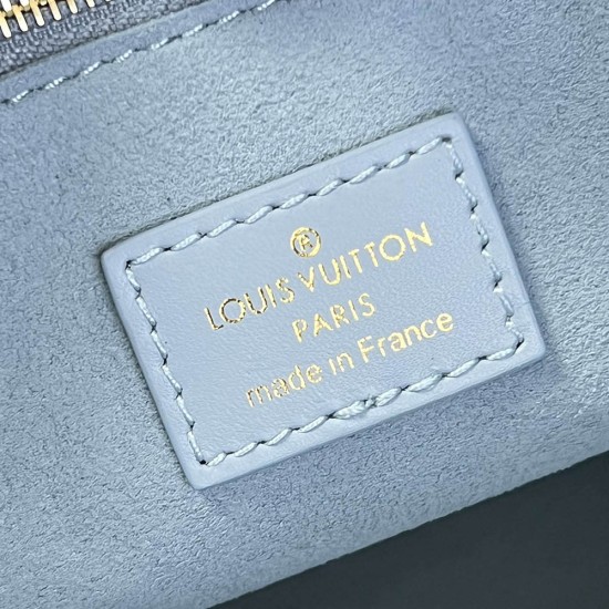 LV On My Side PM Tote Bag in Calf Leather And Monogram Pattern Perforated Calf Leather 3 Colors 25cm