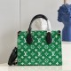 LV Onthego PM Tote Bag In Monogram Jacquard Velvet With Contrasting Leather Trims