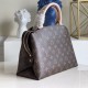 LV Petit Malle Tote Bag in Monogram Coated Canvas