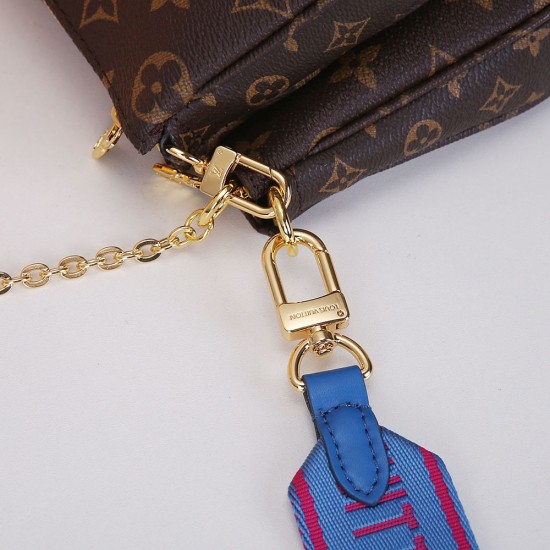 LV Multi Pochette Accessoires Crossbody Bag In Monogram Coated Canvas 4 Colors 24cm