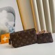 LV Felicie Strap & Go Pochette Pouch in Monogram Coated Canvas 2 Colors 17cm