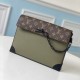 LV Pochette Voyage Steamer Bag in Monogram Coated Canvas And Taiga Leather 2 Colors 28cm