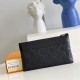 LV Discovery Pochette Clutch Bag in Monogram Empreinte Embossed Supple Cowhide Leather 20cm