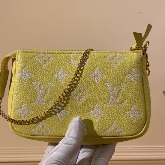 LV Mini Pochette Accessoires Bag in Monogram Empreinte Embossed Supple Grained Cowhide Leather 15.5cm