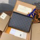 LV Pochette Voyage MM Travel Pouch In Monogram Eclipse Coated Canvas And Monogram Eclipse Reverse Coated Canvas 27cm