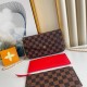 LV Felicie Pochette Bag in Damier Ebene Coated Canvas And Cowhide Leather 21cm
