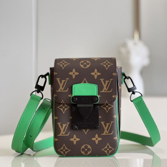 LV S-Lock Vertical Wearable Wallet In Monogram Macassar Coated Canvas And Cowhide Leather 3 Colors