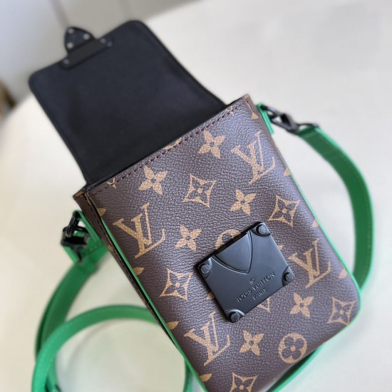 LV S-Lock Vertical Wearable Wallet In Monogram Macassar Coated Canvas And Cowhide Leather 3 Colors