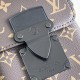 LV S-Lock Vertical Wearable Wallet In Monogram Coated Canvas And Cowhide Leather 12cm