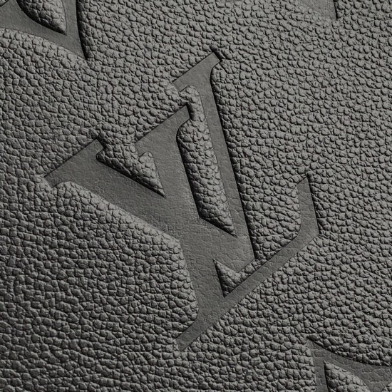 LV Petit Sac Plat Monogram Empreinte Leather in Black
