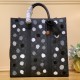 LV x YK Sac Plat in Monogram Eclipse Coated Canvas With 3D Painted Dots Print 36.5cm