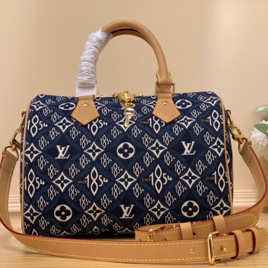 LV Speedy Bandouliere 25 Handbag in Since 1854 Jacquard Textile 2 Colors 25cm