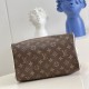 LV Speedy Bandouliere 25 Handbag In Monogram Coated Canvas And White Leather Trims With Round Zippy Coin Purse 25cm