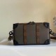 LV Trunk Wearable Wallet In Taiga Leather And Monogram Canvas 22.5cm