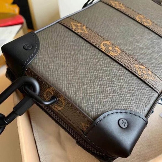 LV Trunk Wearable Wallet In Taiga Leather And Monogram Canvas 22.5cm